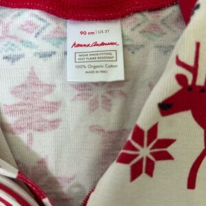 Hanna Andersson Red and White Reindeer Pajamas